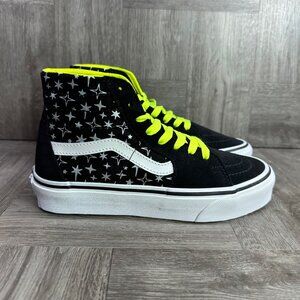 Vans Sk8-Hi Women size 5 Black Volt Hightop Star Suede Shoes